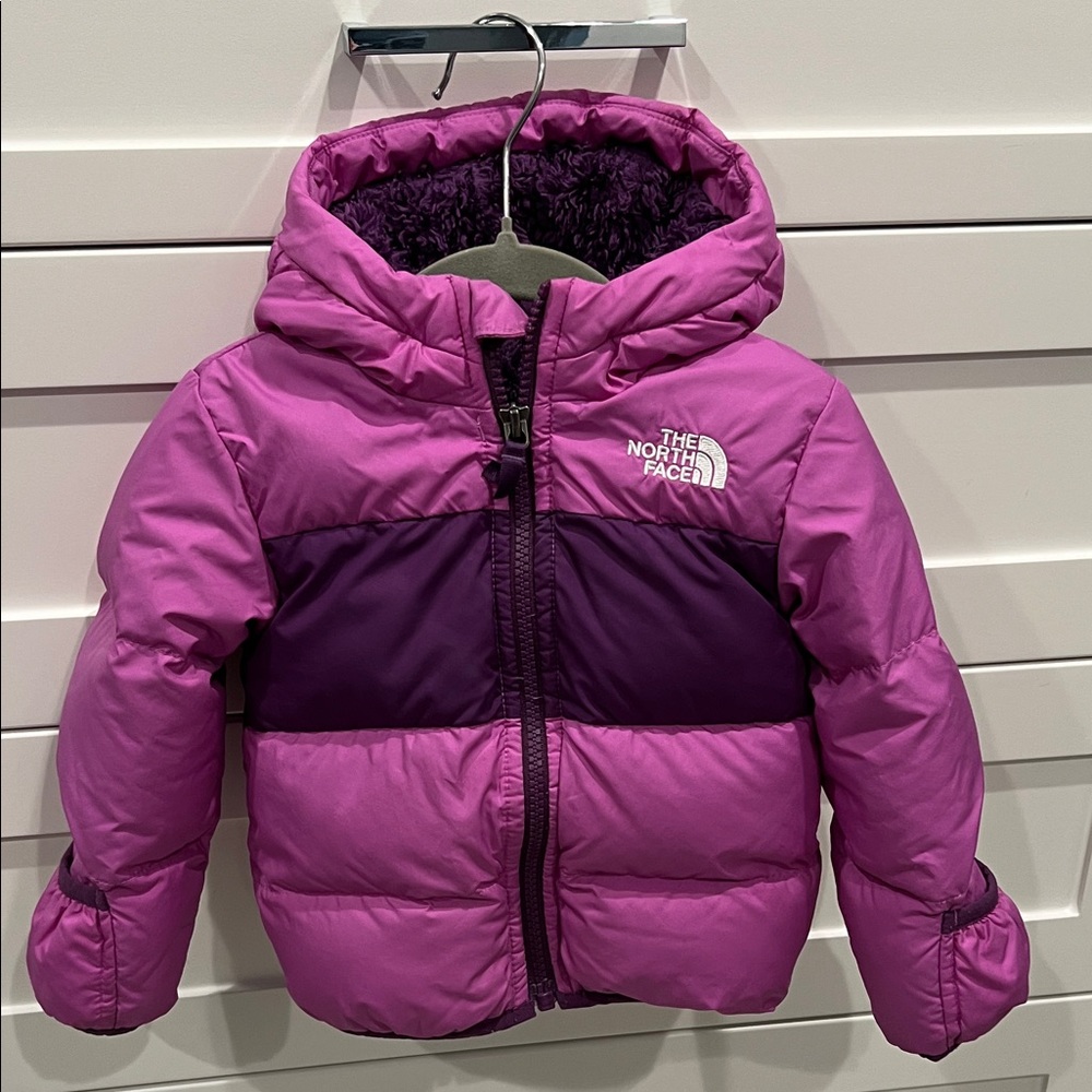 The North Face Purple Puffer Down Jacket 12-18 M